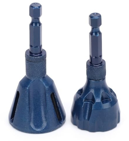 EIMSOAH Acciaio Al Tungsteno Blu 3-20mm 5-25mm Sbavatore Smussatore Gambo Esagonale Rimozione Sbavatura Accessorio per Riparazione Filettatura per Utenti di Utensili Elettrici Ferro Plastica Acciaio