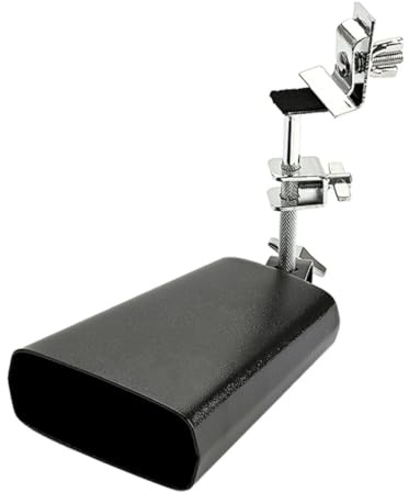 Toyvian Schwarze Metall Kuhglocke für Schlagzeugset mit Sicherer Nutzung und Reichhaltigem Klang Praktisches Percussion Instrument für Musiker und Profis