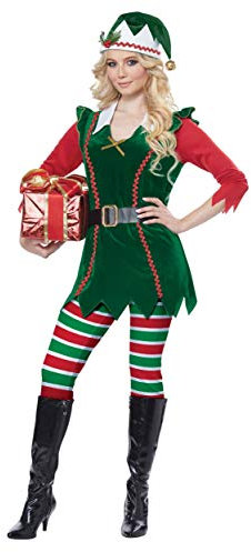Ladies Festive Elf Costume Dress size X LARGE
