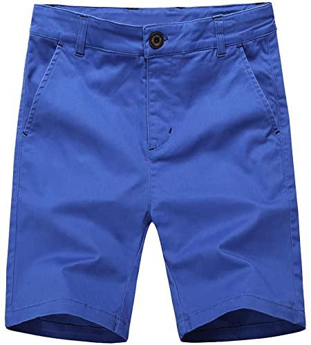BASADINA Jungen Shorts Baumwolle Chino Shorts ausgestattet mit verstellbarer Taille Hose Kinder Sommerkleidung 4-14 Jahre