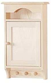 Schlüsselschrank – Schrank-Aufbewahrungsbox, Hakenhalter, Decoupage, Holz, Licht, K05