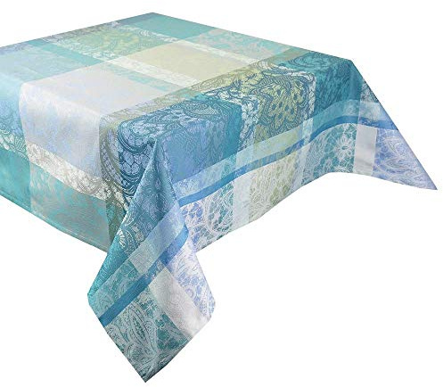 Garnier Thiebaut Mille Dentelles Tischdecke, Türkis, 175,3 x 175,3 cm