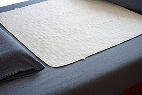 Careboree 2 Pack Cotton Top Quilted Underpad, Waterproof Extra Absorbent Use for Incontinence Bed Pads,Washable and Reusable Pet Pads (34 x 36)