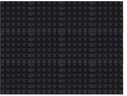 24 Pack 12X 12X1 Acoustic Panels Studio Soundproofing Foam Wedge Tiles, Soundproofing Acoustic Studio Wedge Foam Tiles Wall Panels (Black)