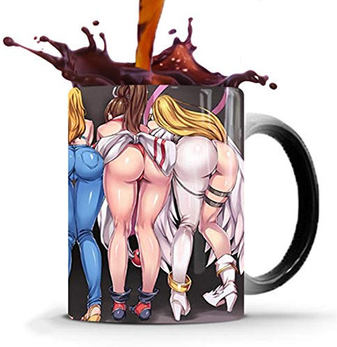 Ariycaz Tazze divertenti, tazze di caffè in ceramica reattiva al calore Tazza magica Regalo perfetto di novità/regali per il padre 350ml (12oz)