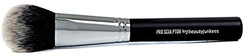 Contour Brush Bronzer Brush - Beauty Junkees Pro Sculptor Angled Makeup Brush, Cheek Hugging Soft Dome for Cheekbone Contouring, Sculpting, Blush, Cream, Powder, Liquid; Synthetic Vegan