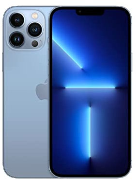 Apple iPhone 13 Pro Max, 128GB, Sierra Blue - (Renewed)