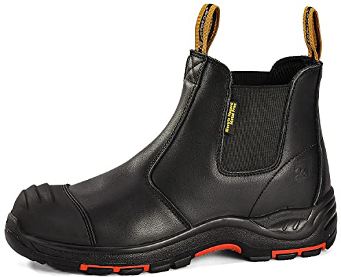 S3 Arbeitsstiefel Herren & Damen , M-8025NB Sicherheitsschuhe Herren & Damen hoch, wasserdichtes & atmungsaktives Leder, leichte & bequeme Einlegesohlen, S1P Kompositzehen & Anti-Penetration-Platte