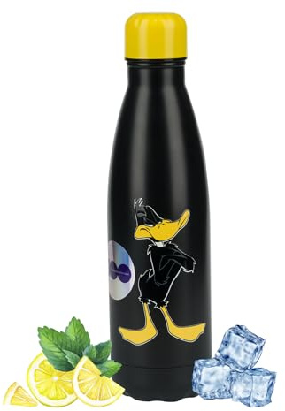 Warner Bros Daffy Duck Thermosflasche Trinkflasche Edelstahl Wasserflasche BPA-Frei Für Kalte Und Heiße Getränke Doppelwandinge Für Kinder Und Erwachsene 500 ml