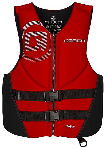 O'Brien Men's Traditional Neoprene USCGA Life Jacket, Red, X-Large