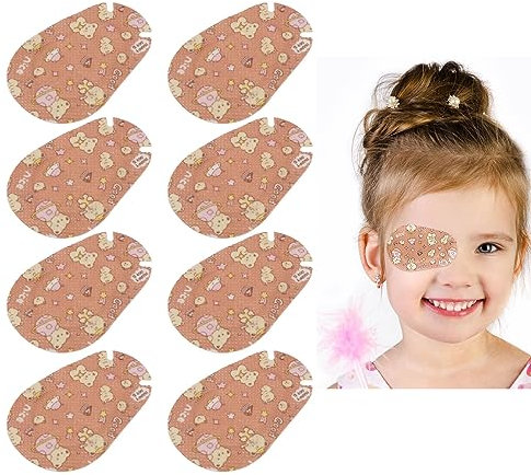 Patchs Adhésifs pour les Yeux, 20 Pièces, Pansement de Blocage des Yeux Unique, Entraînement des Yeux, Cache-œil Respirant, Coussin pour les Yeux, Cache-œil Doux et Respectueux