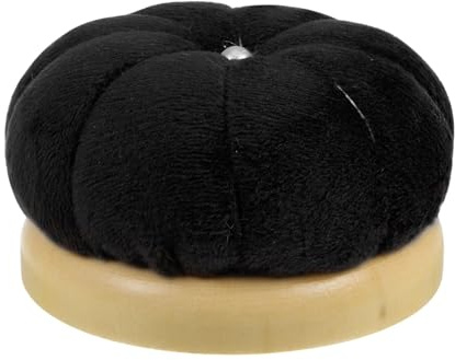 QUARKZMAN Holzsockel Nadelkissen im japanischen Stil, schwarze Stecknadelkissen