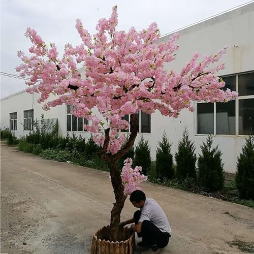 plante artificielle exterieur Arbre de fleurs de cerisier japonais artificiel, grande plante, fausse décoration de fleur de soie Sakura faite à la main, arbre à souhaits, for événement de mariage, fêt
