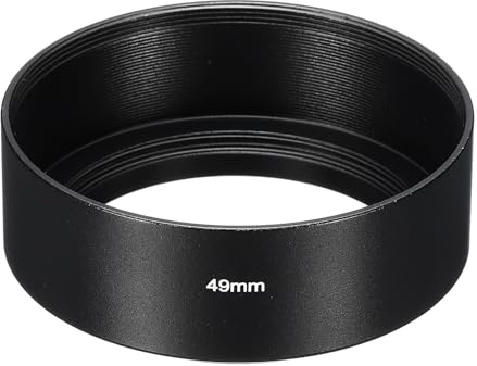 PATIKIL 49mm Paraluce, Superficie Opaca Standard Antiriflesso Interno per Obiettivo Fotocamera, Nero