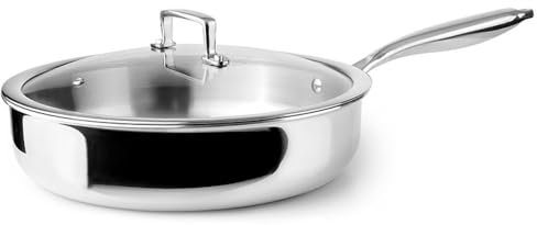 IBILI - Sarten Guisera C/Tapa Triply Natural 28, Acero inoxidable, Apto para induccion, sin antiadherente