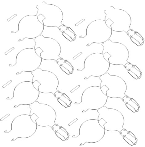Mikinona Lot de 10 Boucles De Fermeture Étanches en Acier Inoxydable pour Bocaux en Verre avec Fil Métallique pour Bocaux De Rangement Et Boîtes À Lunch