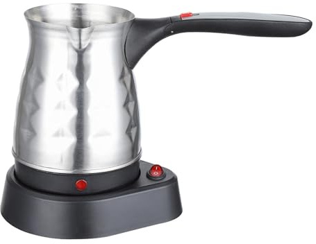 FytStycale 500ml Turkish Coffee Maker, Electric Kettle, Stainless Steel Coffee Kettle, Arabic & Greek Coffee Pot for Home Kitchen, Diamond
