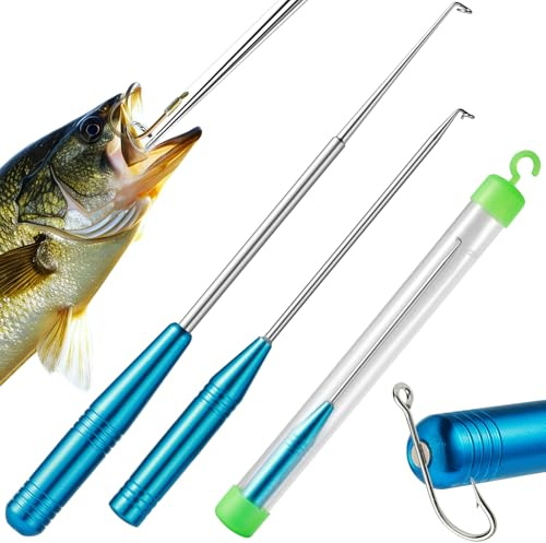 Annyswit 2 Pezzi Rimuovi Ganci da Pesca, Accessori da Pesca in Acciaio Inossidabile, Disgorgiatore, Dispositivo per la Rimozione Rapida dei Ganci da Pesca con Scatola di Stoccaggio per Ganci da Pesca
