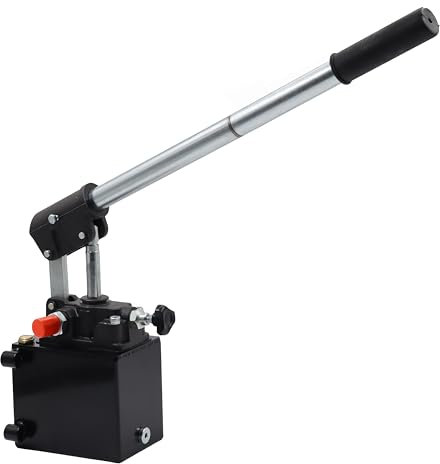 Hydraulische Handpumpen Einfachwirkende 12-25 - 45cc, Öltank 1-3-5 Lt. (E.W. 45 ccm 1 lt Tank)