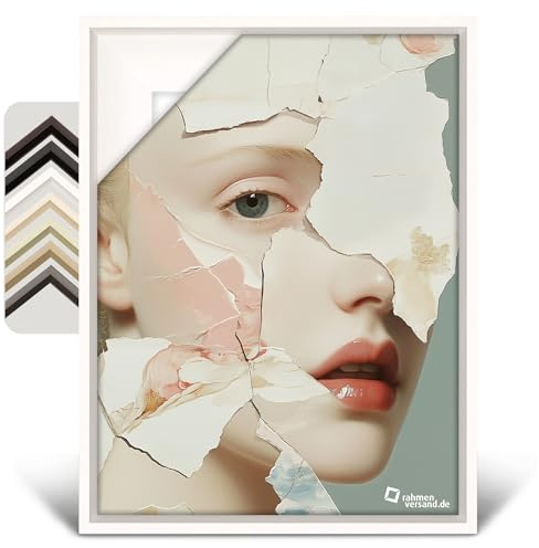 Rahmenversand® Schattenfugenrahmen in verschiedenen Farben (20x20cm Innenmaß + 1,4cm Fuge) - Rahmen für Leinwand aus Holz - Handgefertigte Leerrahmen - Bilderrahmen für Leinwände