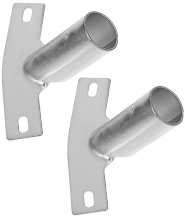 Vaguelly 2pcs Metal Broom Handle Bracket Replacement for Extension Poles Aluminum Telescoping Paint Roller Extension Pole Adapter for Cleaning and Painting Tools