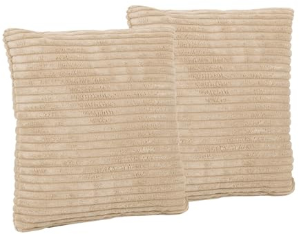 KiddyMoon Cuscino Per Bambini 30X30 Cm - Set 2 Pezzi - Decorativo Morbido Da Interni, Beige