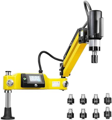 Electric Tapping Machine with 360° Rotatable Arm, Intelligent Touch Screen, Adjustable Speed 0-312 RPM, for Precision CNC Work, M3-M16 Compatibility, Compact Desktop Design for Efficient Workshop Use