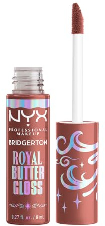 NYX Professional Makeup x Bridgerton - Gloss à Lèvres Repulpant - Collection limitée - Formule Vegan - Butter Gloss - Teinte : 02 Praline