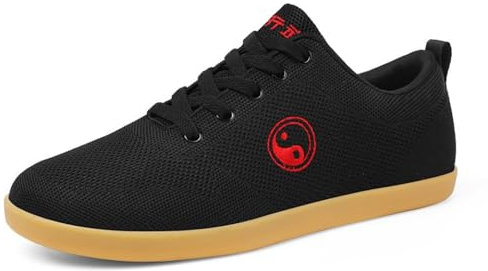 Chaussures D'EntraîNement De Karaté,Chaussures Kung Fu Tai Chi,Chaussure Escrime,Conception AntidéRapante,Conception Ergonomique,pour La Formation DéButant Adultes Enfants Hommes Femmes,Black-39 EU
