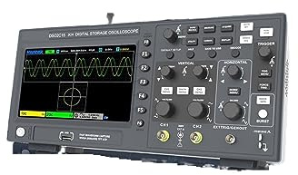 ZKLGS Osciloscopio Digital Osciloscopio Digital 2C15 2D10 2D15 2 Canales 100Mhz/150Mhz Almacenamiento USB Multímetro portátil Tester(DSO2D15)