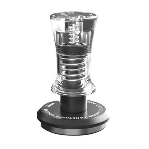 Pressino per caffè calibrato con sistema a doppia molla e gonna di livellamento per una pressione costante e un'estrazione uniforme dell'espresso (51 mm)