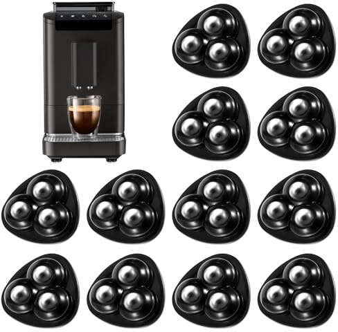 Lot de 12 petites roulettes pour plan de travail - Rotation à 360 ° - Pour petits appareils - Boîte de rangement - Poubelle - Machine à café