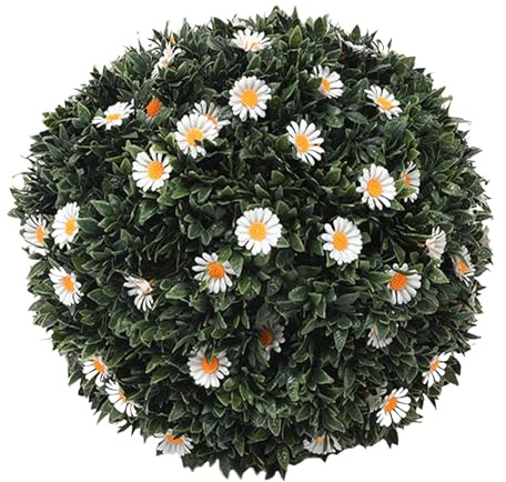 25CM Kunstblumen Künstliche Pflanzen, Künstliche Pflanzen Wie Echt Dekorative Hochzeit Party Dekor, Buchsbaum Kugel UV-beständig Wasserfest, Buchsbaum Künstlich Kugel für Haus Büro Restaurant Café