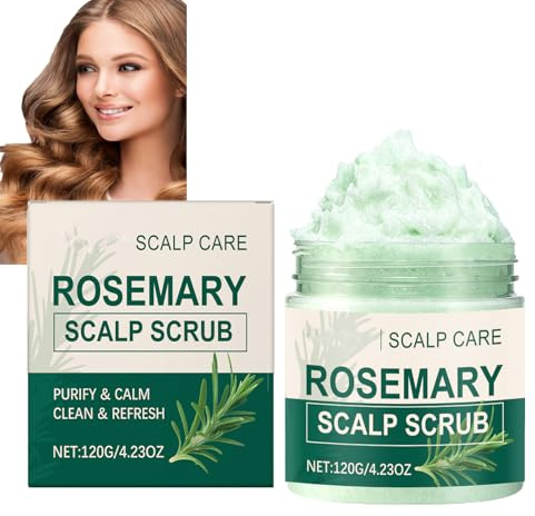 Gommage du cuir chevelu au romarin, gommage quotidien d'entretien du cuir chevelu, soins cuirs chevelus, gommages exfoliants au romarin, chevelus rafraîchi, réduit l'accumulation d'huile (1pcs)