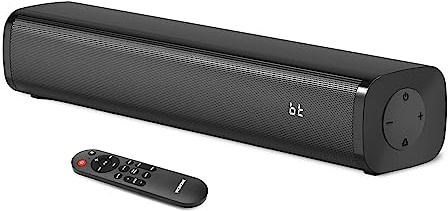 Wohome Barre de son 2.1 pour TV, caisson de basses intégré, 6 niveaux d'amélioration de la voix, haut-parleurs de barre de son TV de 16 pouces avec connexion Bluetooth 5.3/optique/AUX/USB, support
