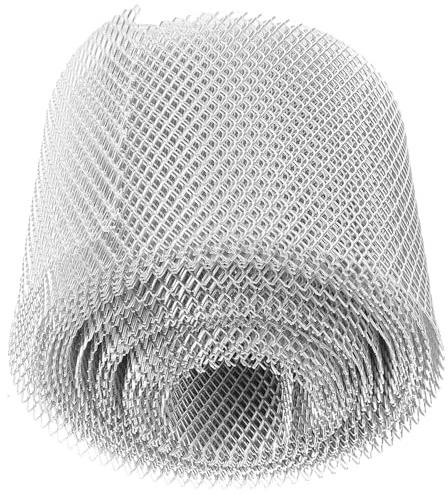 OATIPHO Rete Protezione Grondaie in Alluminio 127Mm X 61m Guanti Filtro per Grondaia Antintasamento per Foglie e Detriti Rete Tagliabile e Installazione Fai da Te per Manutenzione