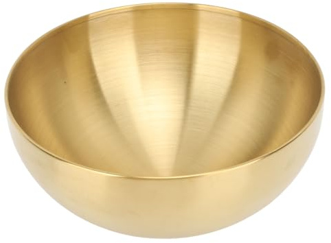 Qalvona Insalatiera in Acciaio Inox, Ciotola da 20cm, Doppia Parete Isolante, Antipolvere - Design Compatto, Pratica e Resistente, Uso Domestico e Ristorazione (Tempo atmosferico)