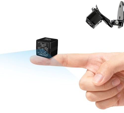 Mini Camara Espia 1080P, Cámara Oculta Camufladas Invisiable- Sin WiFi/App | HD Automática Visión Nocturna y Detección de Movimiento, Cargar Mientras graba,Graba en Bucle, para Interiores/Exteriores
