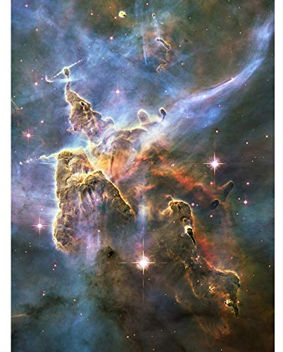 Wee Blue Coo Hubble Space Telescope Landscape Carina Nebula Art Large Art Print Poster Wall Decor 18x24 inch