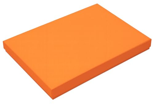 20x DIN A4 - Hochwertige Geschenk- und Aufbewahrungsbox - 30,2 x 21,3 x 2,1 cm - Orange - stabiler 650 g/m² Karton