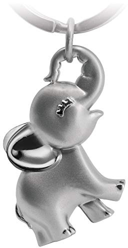 FABACH Porte-clés Éléphant Jumbo - Joli Porte-bonheur Pour Femme - Pendentif Pour Meilleure Amie - Cadeau Pour Les Amateurs d'Éléphant, Argenté, Taille Unique, Classique