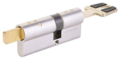 Yale HSKEL3535NM4 Cilindro De Alta Seguridad HSK Linus Niquelado 35 x 35 mm Llave - Linus Leva Larga