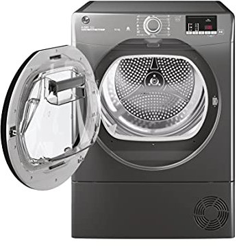 Hoover H-Dry 300 HLEC10DCER Free Standing Condenser Tumble Dryer, Sensor Dry, WiFi Connected, 10 kg Load, Graphite