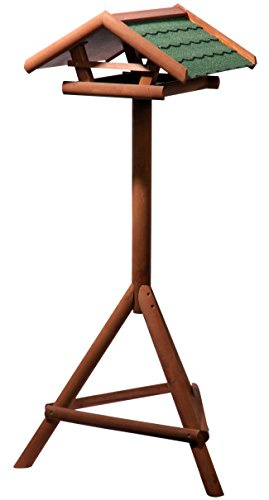 dobar Fågelmatningshus Panorama med bitumentak inklusive stativ, 44 x 44 x 121,5 cm, tall