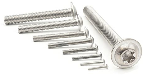 Linsenkopfschrauben mit Flansch M8 x 25/25 Stück/ISO 7380-2 Torx Edelstahl A2 V2A