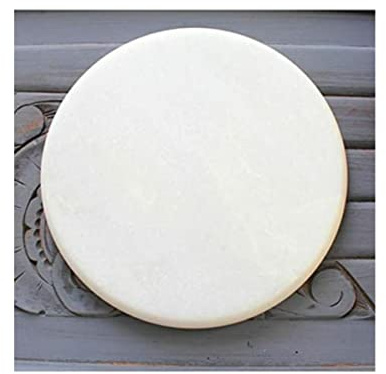Indian Collectible Marmor-Roti-Roller/Chakla/Nudelholz/Roti Maker/Phulka Maker/Chapati Maker Chakla/Marmor-Nudelholz/Marmor Belan für Zuhause und Küche. Größe: 25,4 cm (weiß)