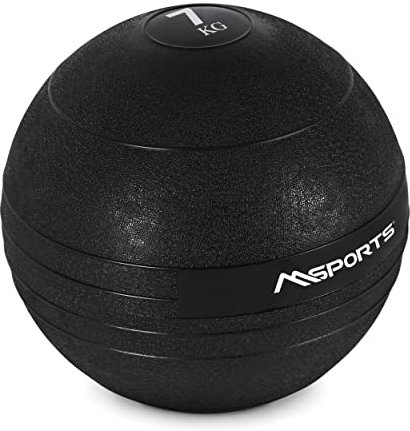 MSPORTS Slam Ball Premium Gewichtsball 3-20 kg Wall-Ball Medizinball (7 kg - Schwarz)