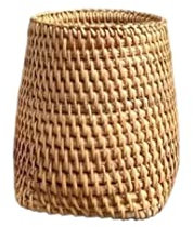 YSJX Aufbewahrungszubehör für Küche&Schlafzimmer 10 cm x 7 cm Handgemachte Rattan Aufbewahrungsbox Kosmetik Stifthalter Tee Geschirr Aufbewahrung Dekoration Haushalt Aufbewahrungskorb ( Farbe : A )