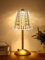 One Fire Lampe de Chevet Tactile, 3 Couleurs Lampe de Table Cristal Chambre Sans Fil Rechargeable