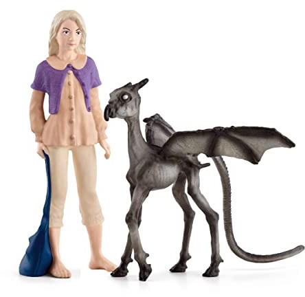 Schleich Harry Potter | Luna Lovegood & Thestral 42636 | 2 Teile | od 6 LAT | Sammelfiguren Set mit Mädchen & magischem Fabelwesen | tolles Geschenk für Kinder & Sammler | Spielfiguren ab 6 Jahren | 2-te